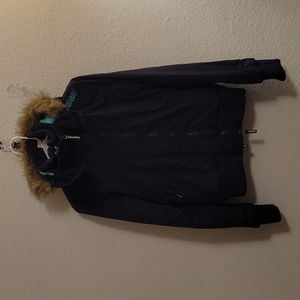 Superdry Windbomber with Faux Fur Hood - Navy - Small